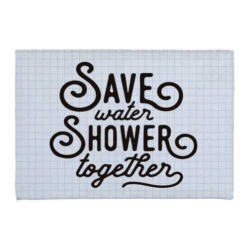 Shower Together fehér-fekete fürdőszobai kilépő
