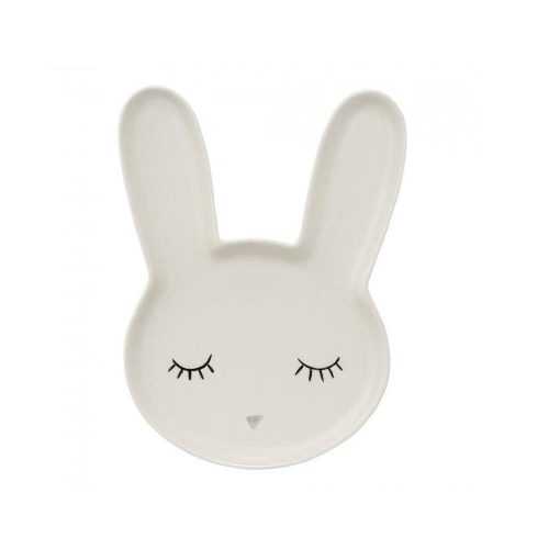 Smilla Bunny fehér agyagkerámia gyerektányér - Bloomingville Mini