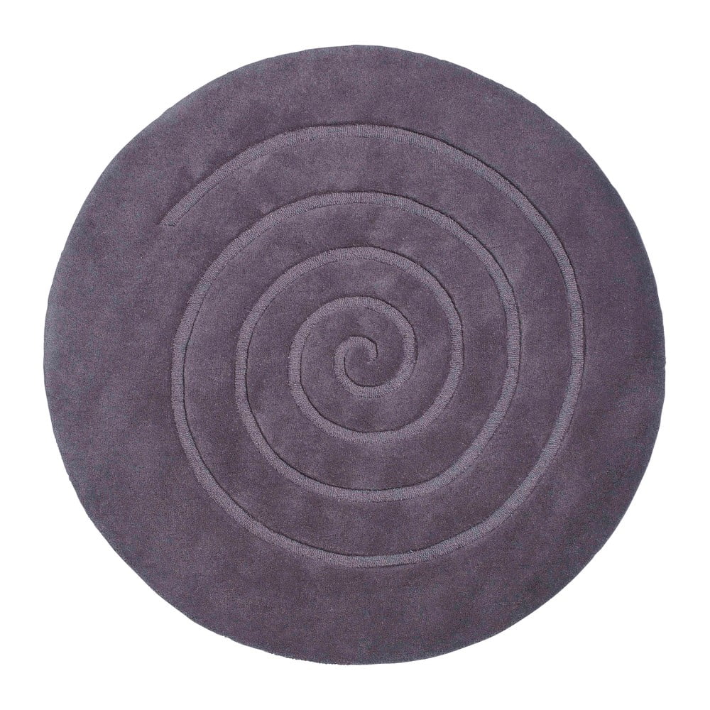 Spiral szürke gyapjú szőnyeg