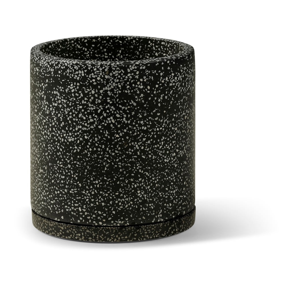 Terrazzo 2 db fekete virágcserép