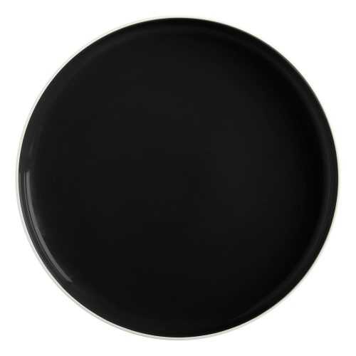 Tint fekete porcelán tányér