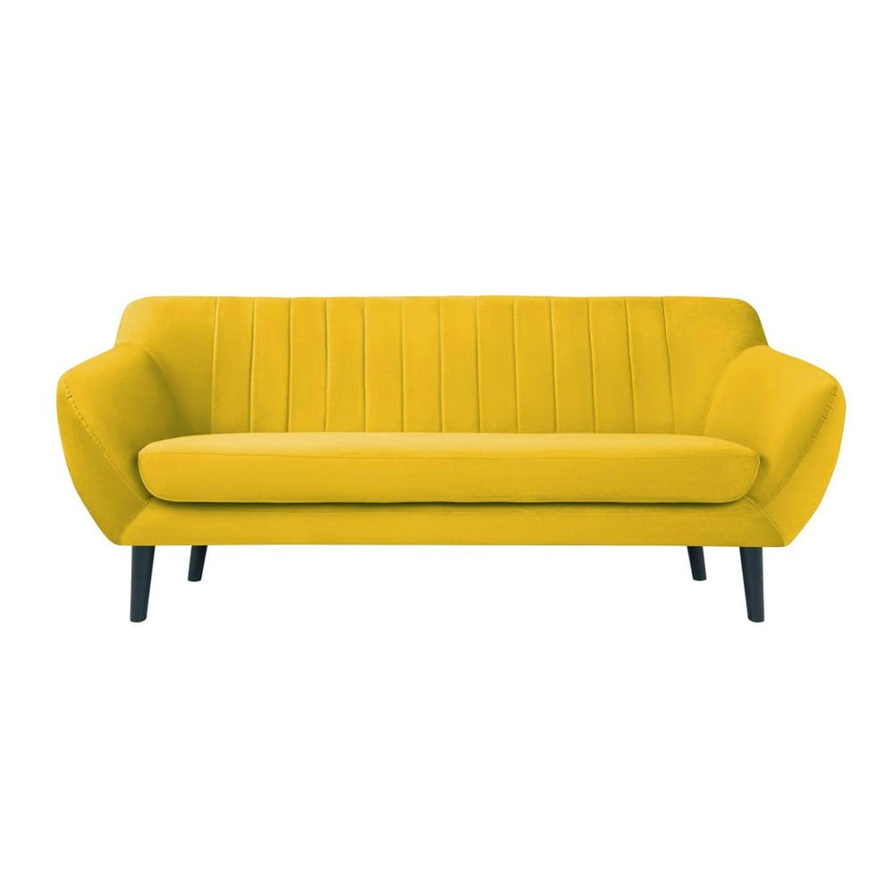 Toscane sárga bársony kanapé