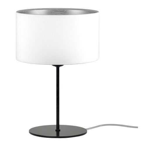 Tres S fehér asztali lámpa ezüstszínű részletekkel