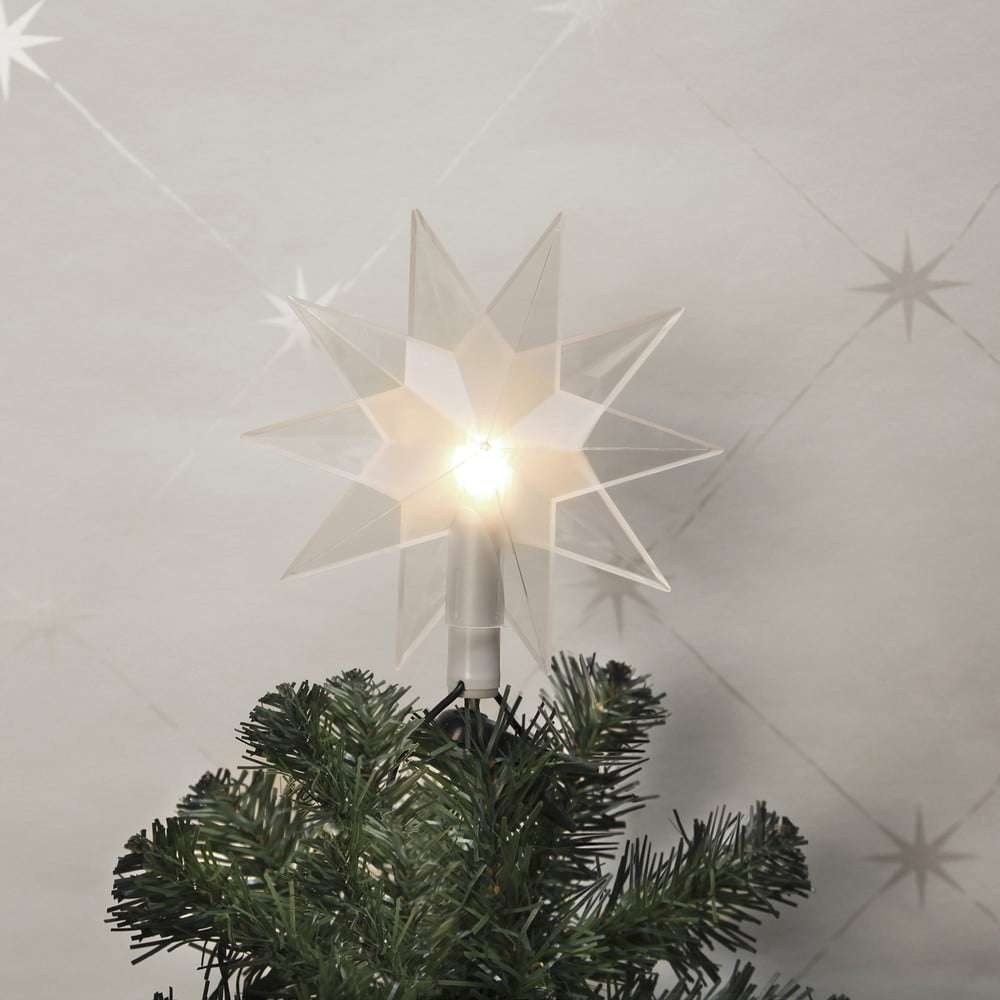 Világító karácsonyfa csúcsdísz Top Star Clear - Star Trading