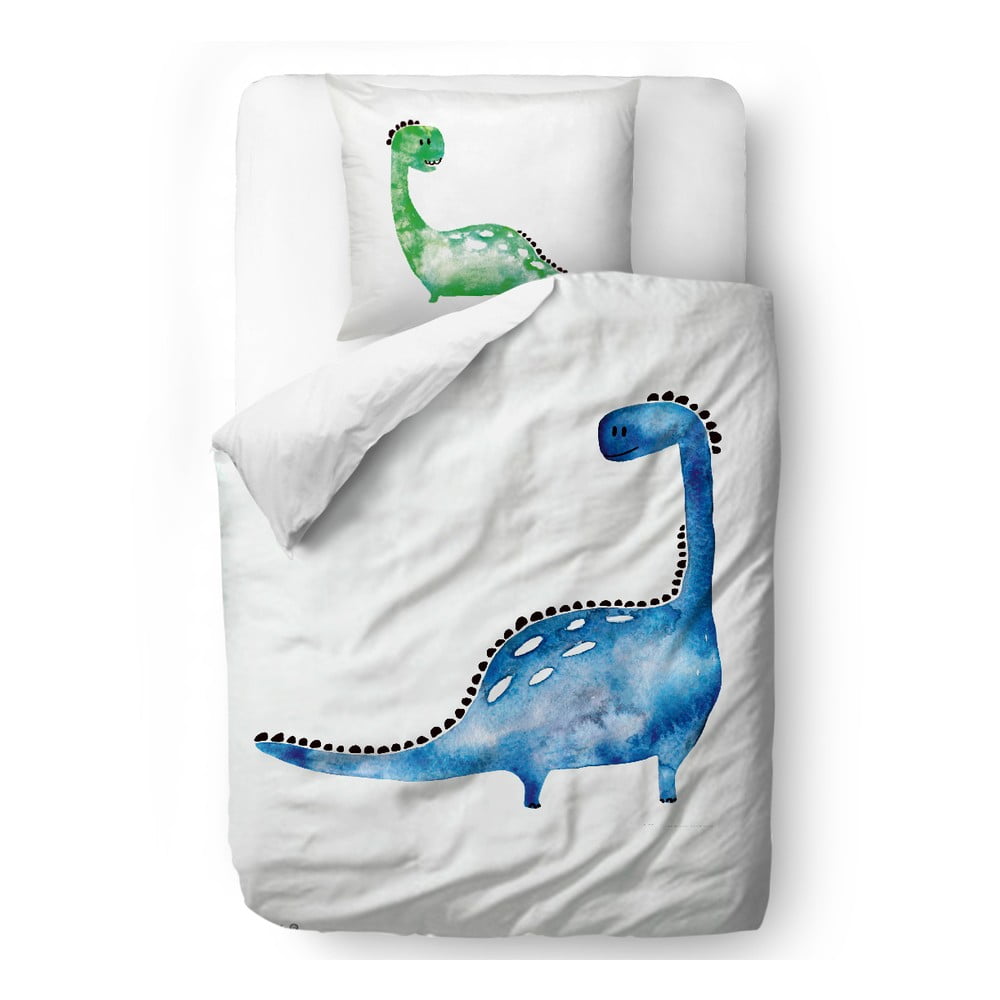 Watercolour Dino gyerek pamut ágyneműhuzat