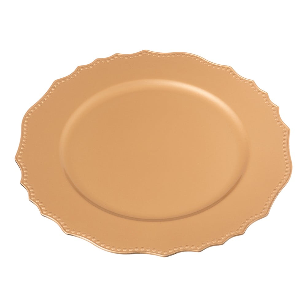 Aranyszínű ovális szervírozó tányér ø 33 cm - Unimasa