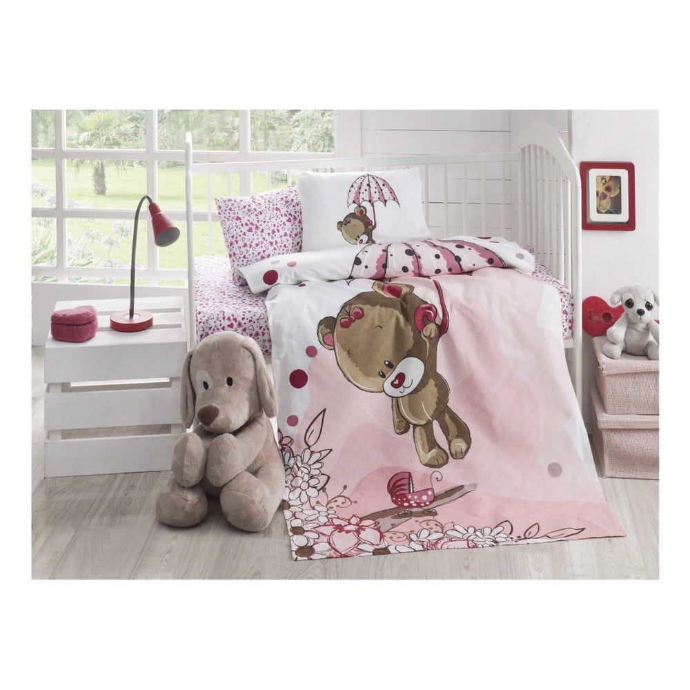 Baby Pique Pinkie könnyű steppelt egyszemélyes ágytakaró