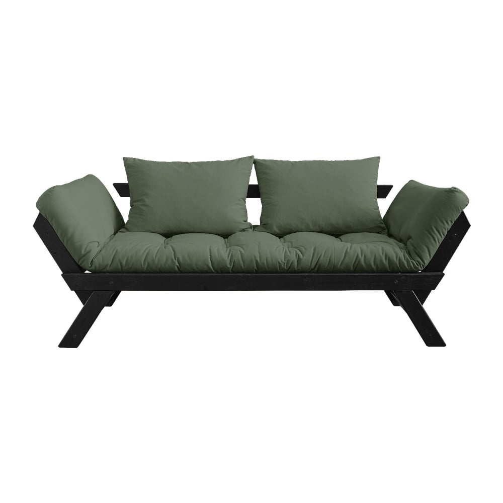 Bebop Black/Olive Green zöld kinyitható kanapé - Karup Design