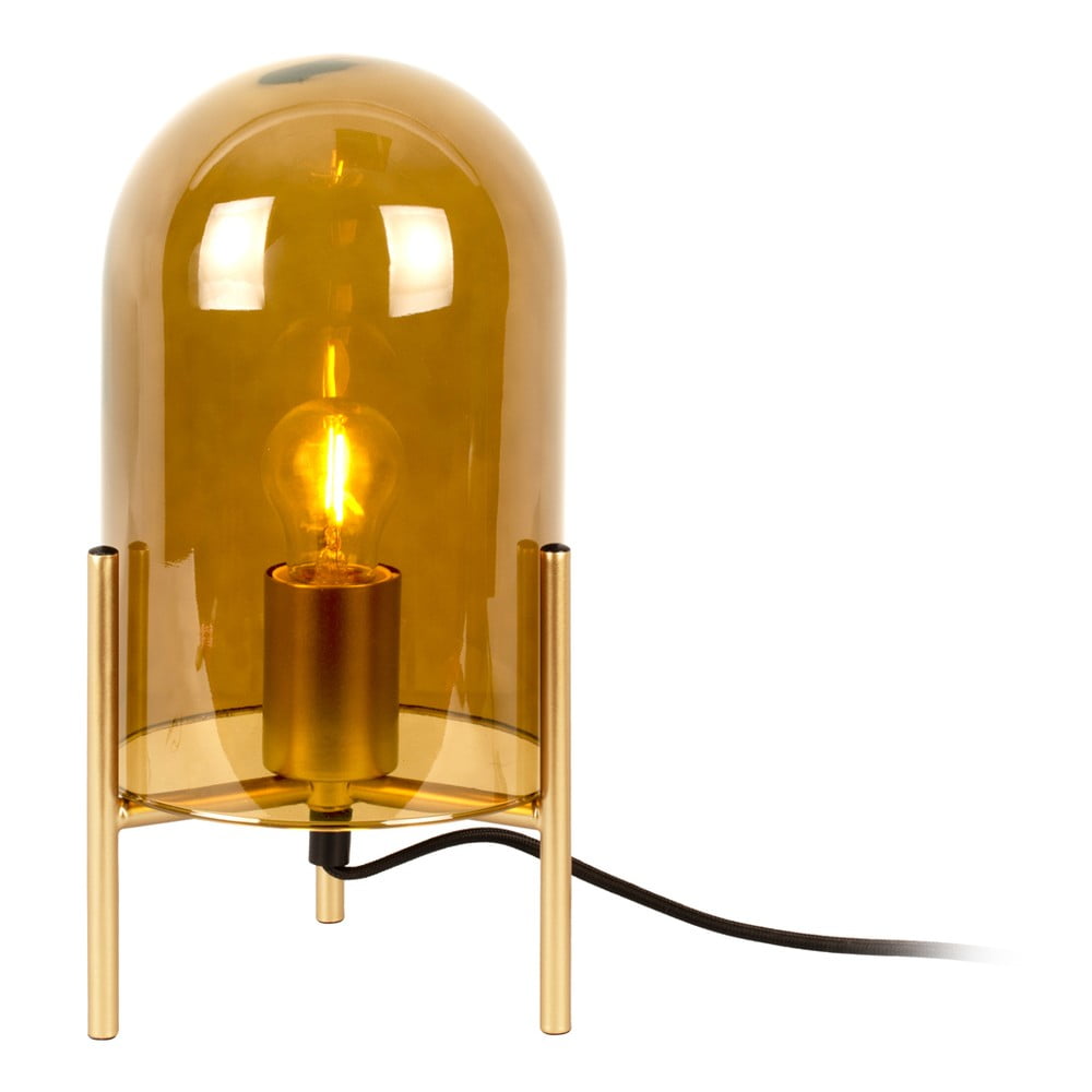 Bell mustársárga üveg asztali lámpa