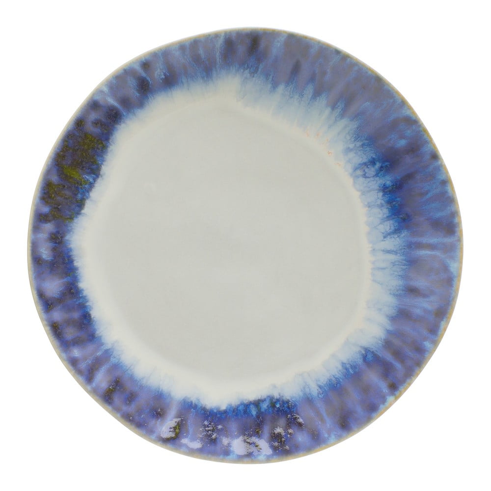 Brisa kék agyagkerámia tányér