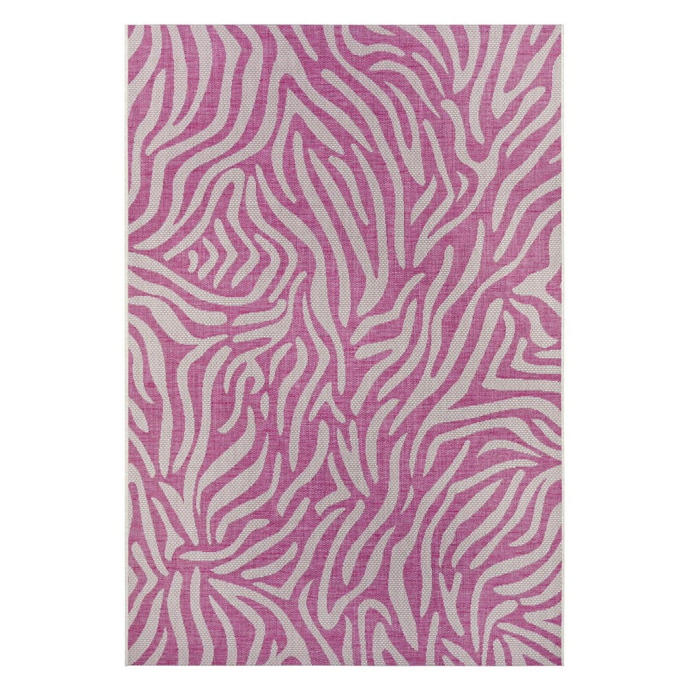 Cebra rózsaszín-bézs kültéri szőnyeg