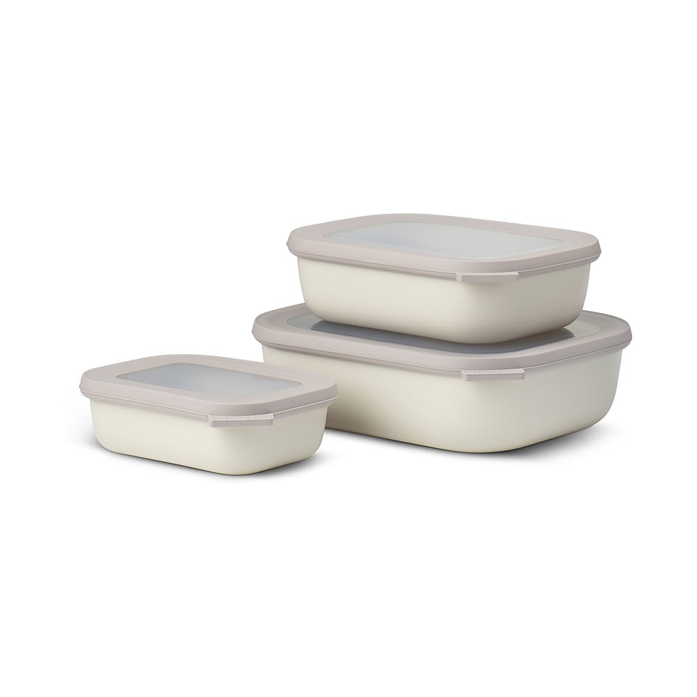 Cirqula 3 db-os fehér élelmiszertartó doboz szett - Rosti Mepal