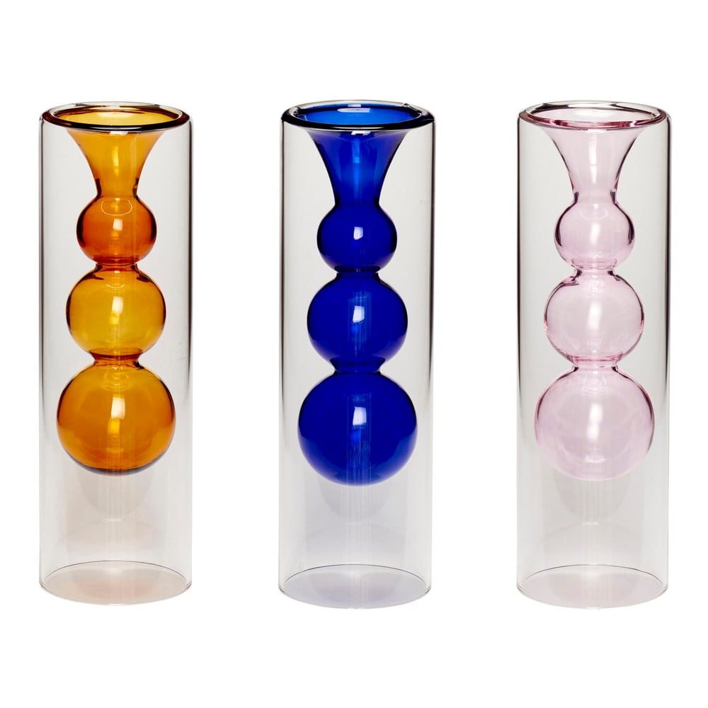 Colors 3 db-os üveg váza szett