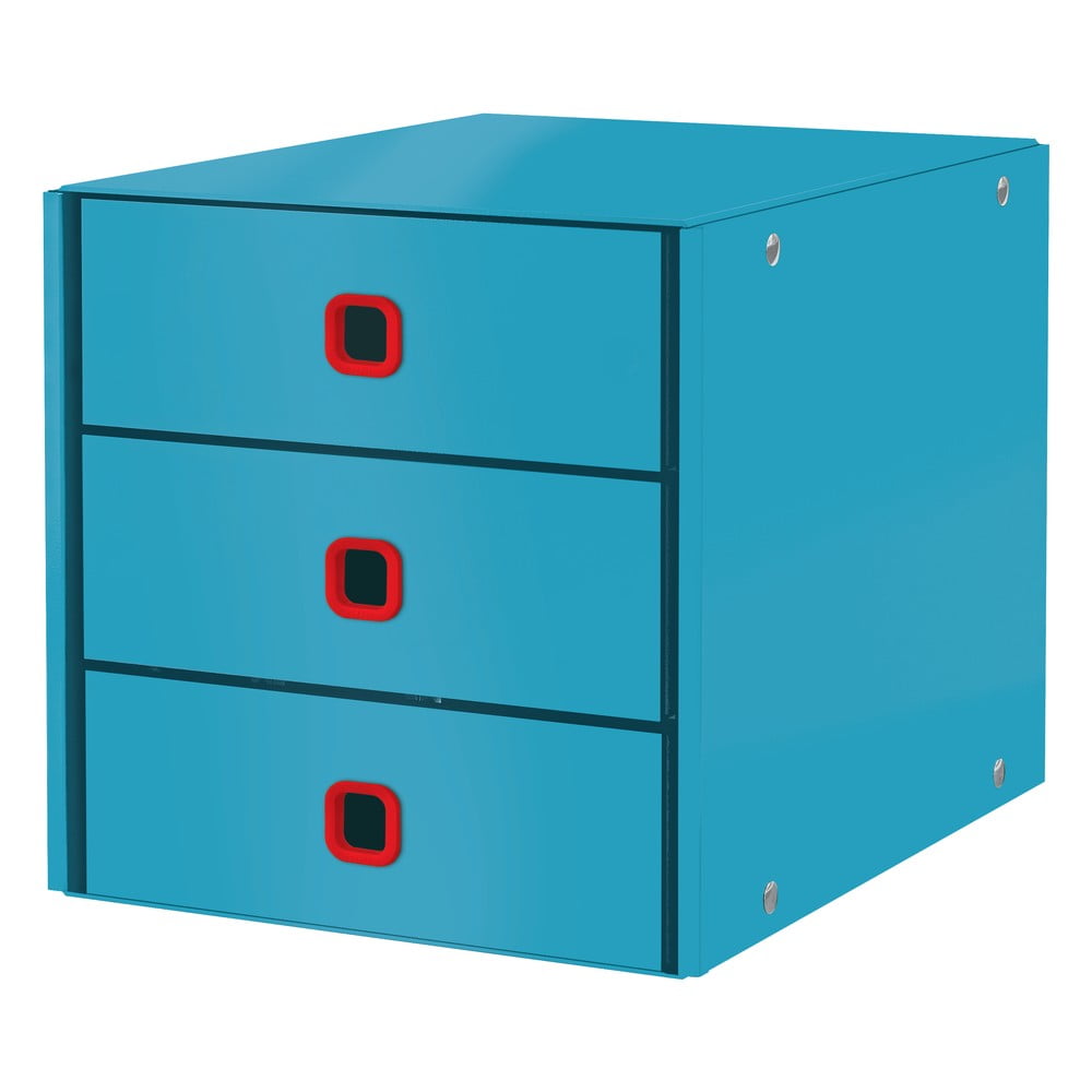 Cosy Click & Store kék tárolódoboz 3 fiókkal - Leitz