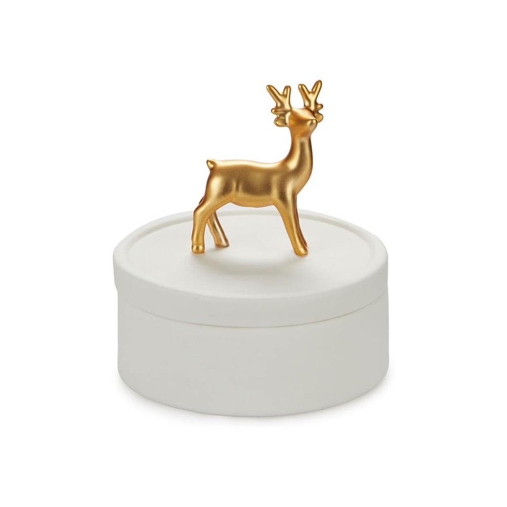 Deer fehér porcelán ékszertartó doboz - Balvi
