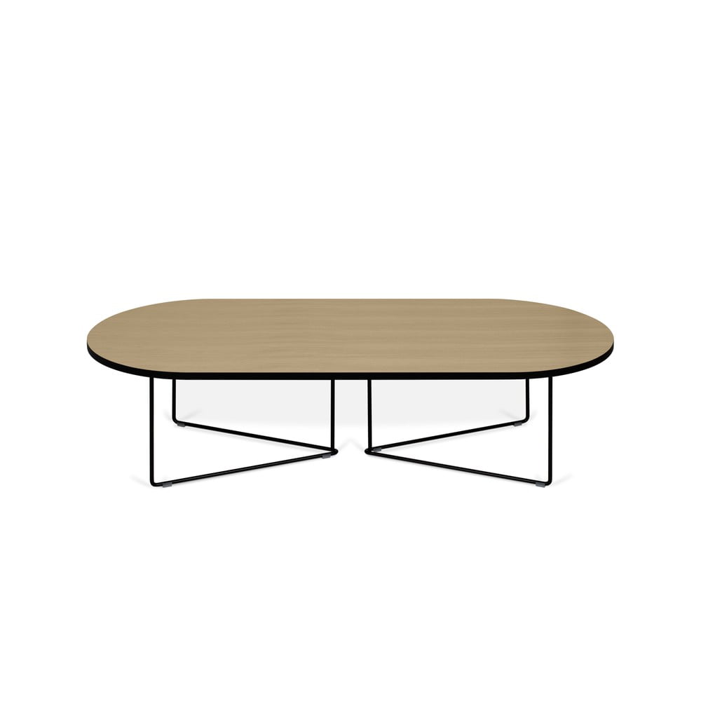 Dohányzóasztal tölgyfa asztallappal 136x60 cm - TemaHome