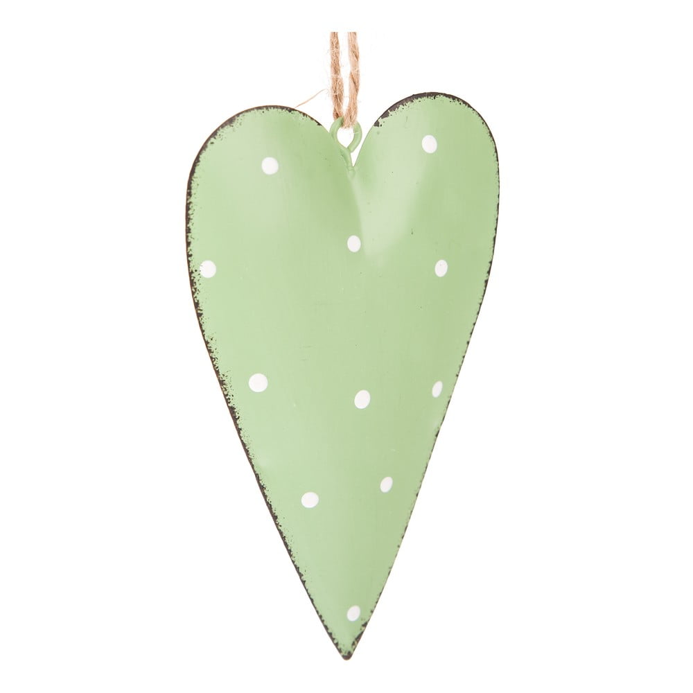 Dotty Heart 3 db zöld függődísz fémből - Dakls