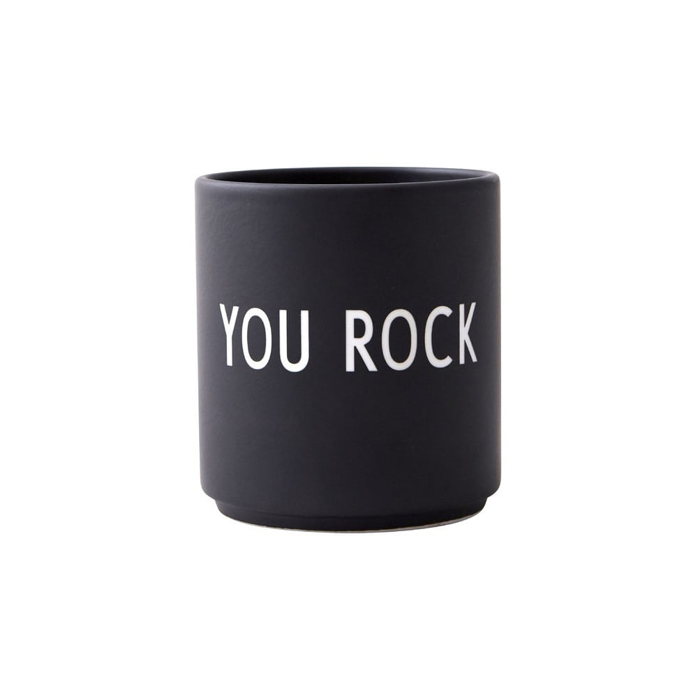 Favourite You Rock fekete porcelánbögre - Design Letters