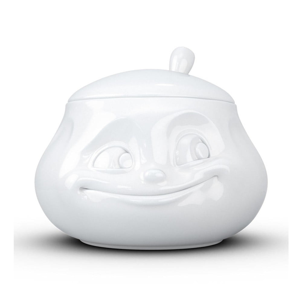 Fehér "mosolygós" porcelán cukortartó - 58products