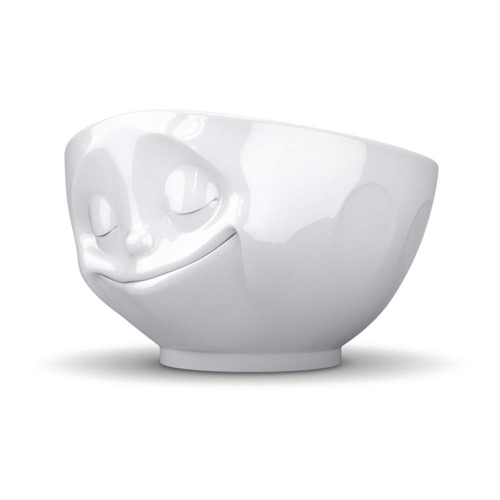 Fehér 'boldog' porcelán tálka - 58products