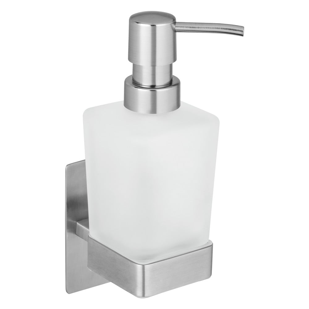 Fehér öntapadós üveg szappanadagoló 0