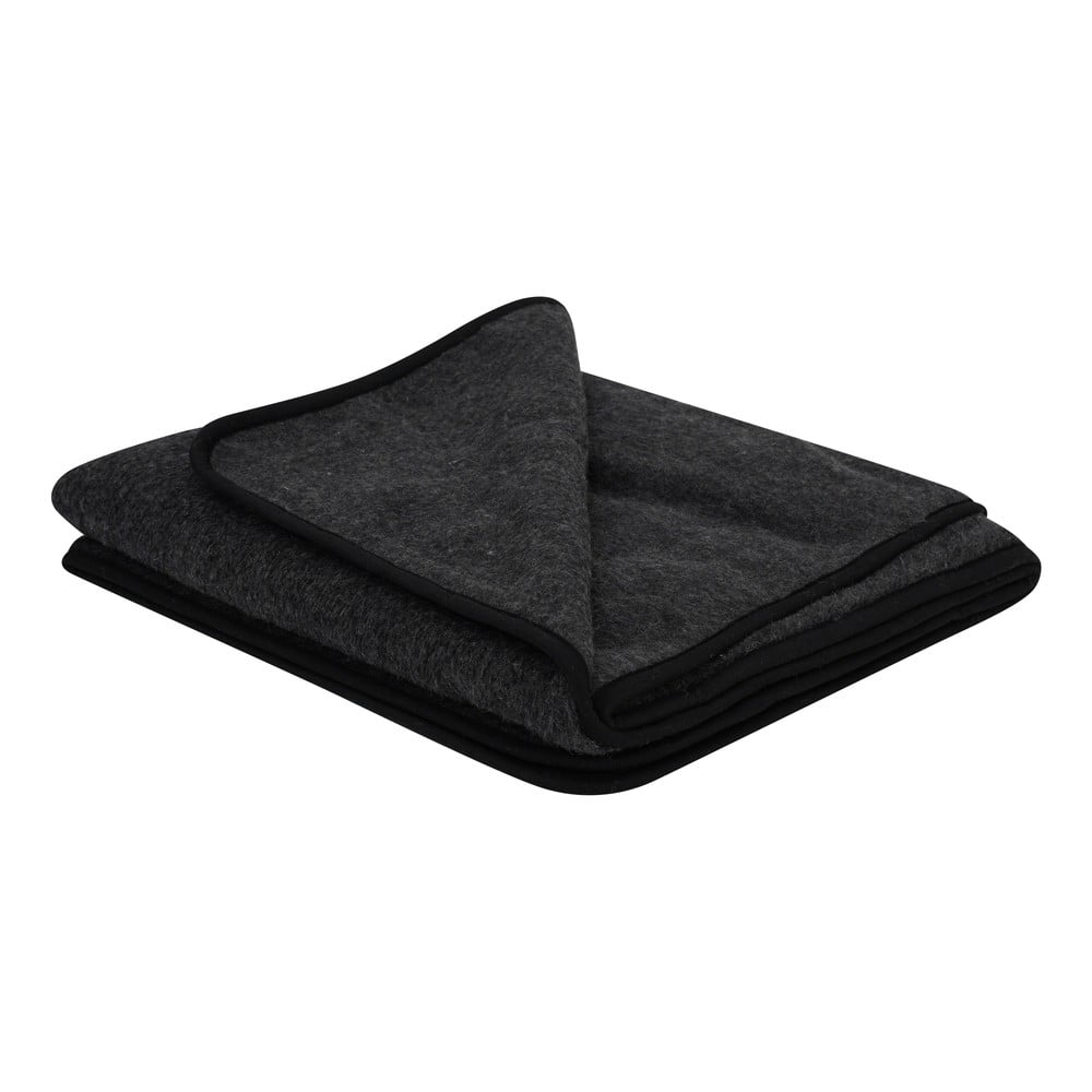 Fekete merinói gyapjú takaró