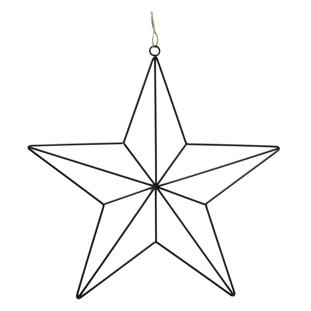 Fekete vas csillag alakú karácsonyi dekoráció