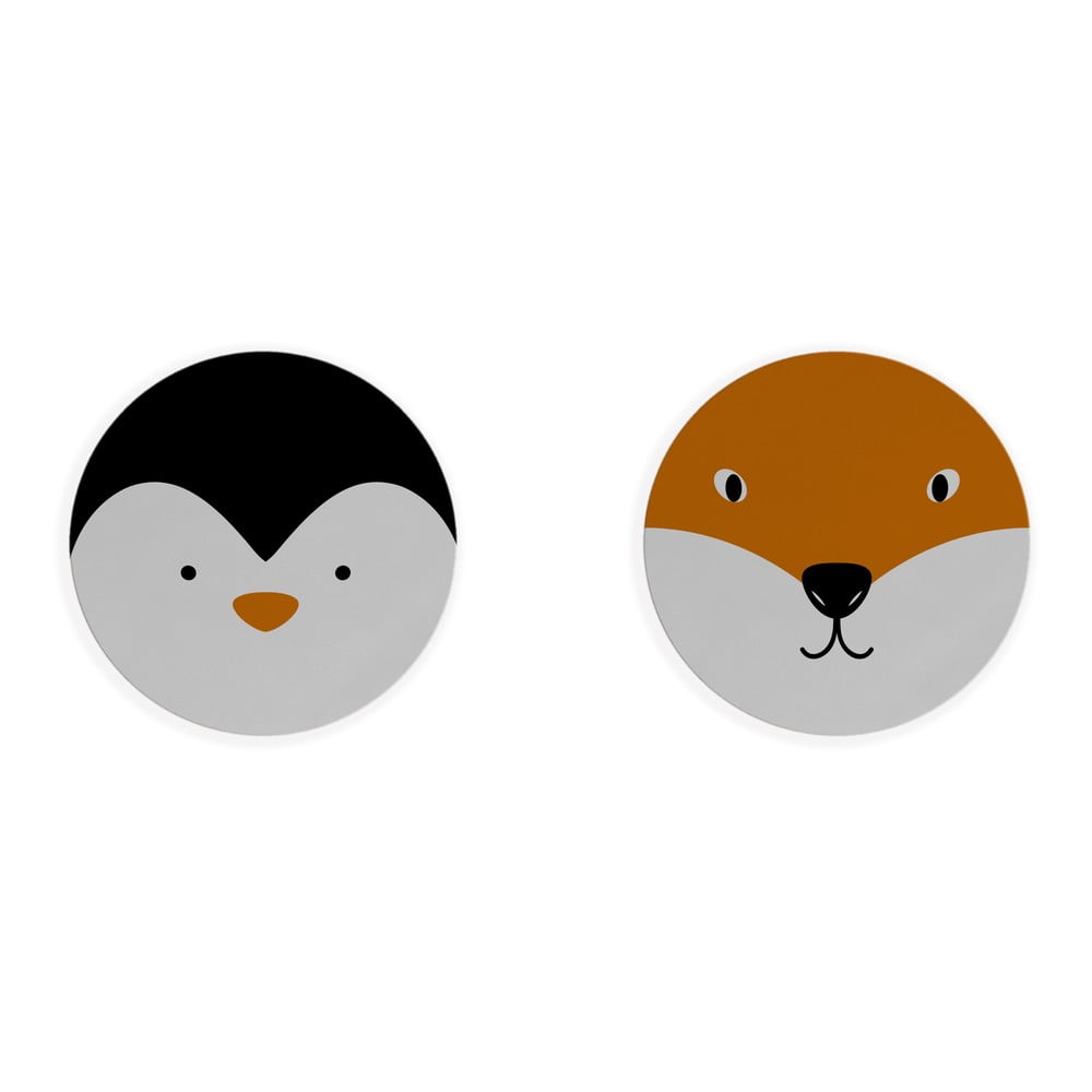 Fox & Penguin 2 db tányéralátét