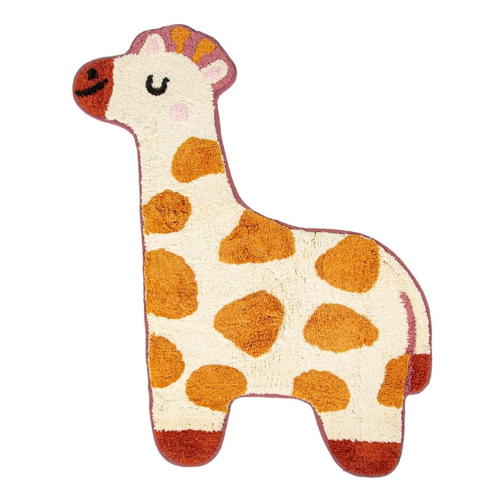 Giraffe narancssárga-bézs pamut gyerekszőnyeg