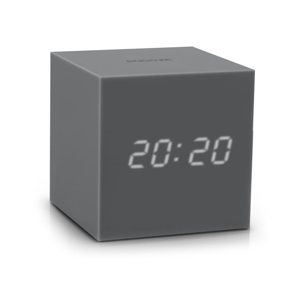 Gravitry Cube szürke ébresztőóra LED kijelzővel - Gingko