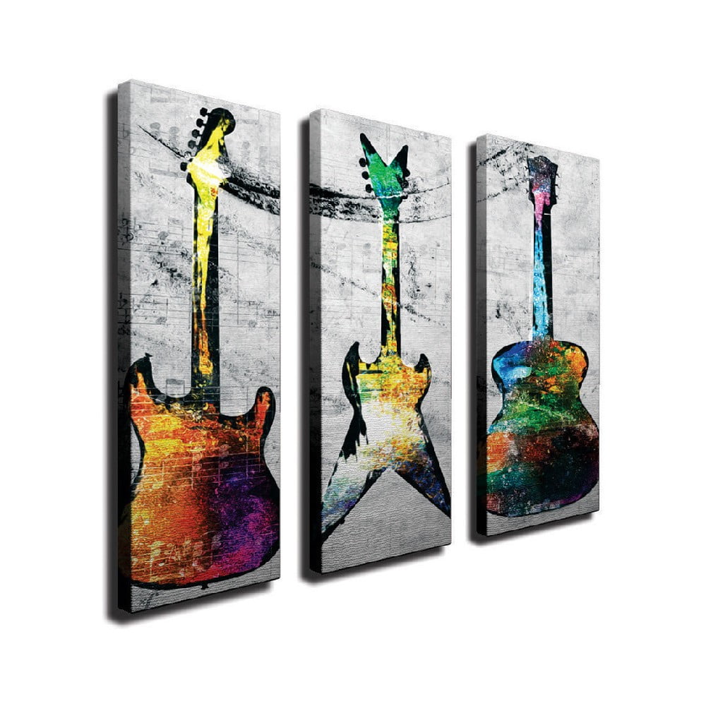 Guitars 3 részes vászon fali kép
