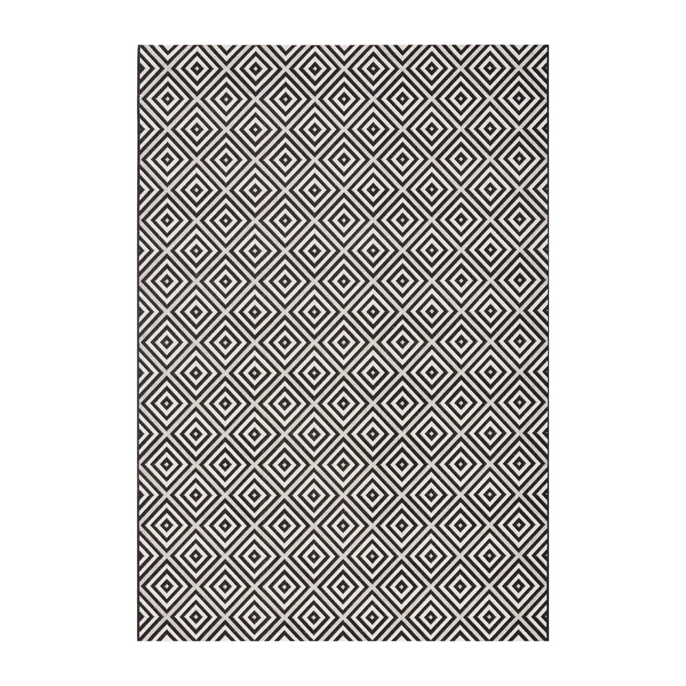 Karo fekete-fehér kültéri szőnyeg