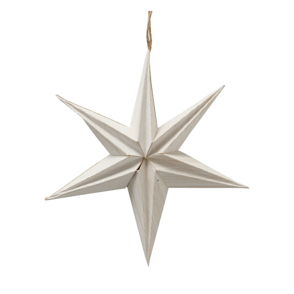 Kassia fehér csillag alakú karácsonyi papír függődísz