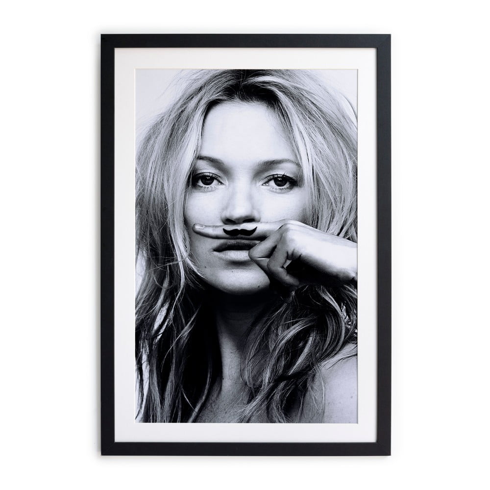 Kate Moss fekete-fehér plakát