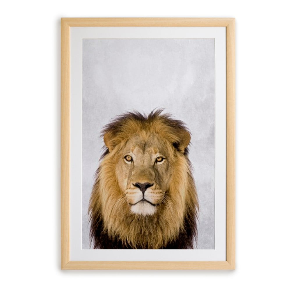 Lion keretezett falikép