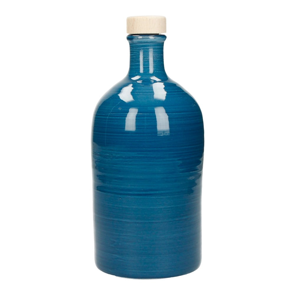 Maiolica kék olajtartó palack