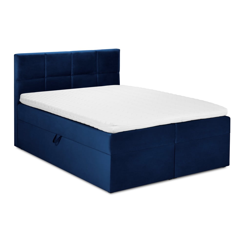 Mimicry kék bársony kétszemélyes ágy