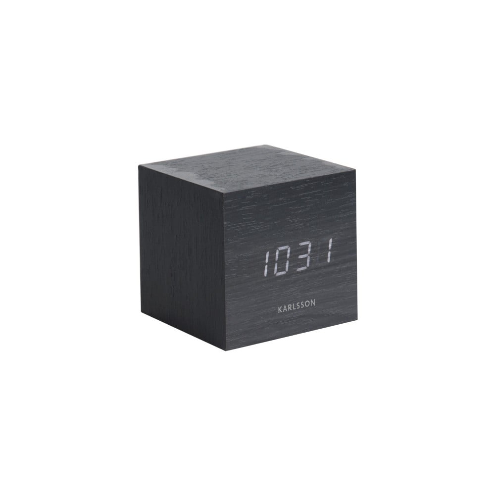 Mini Cube fekete ébresztőóra