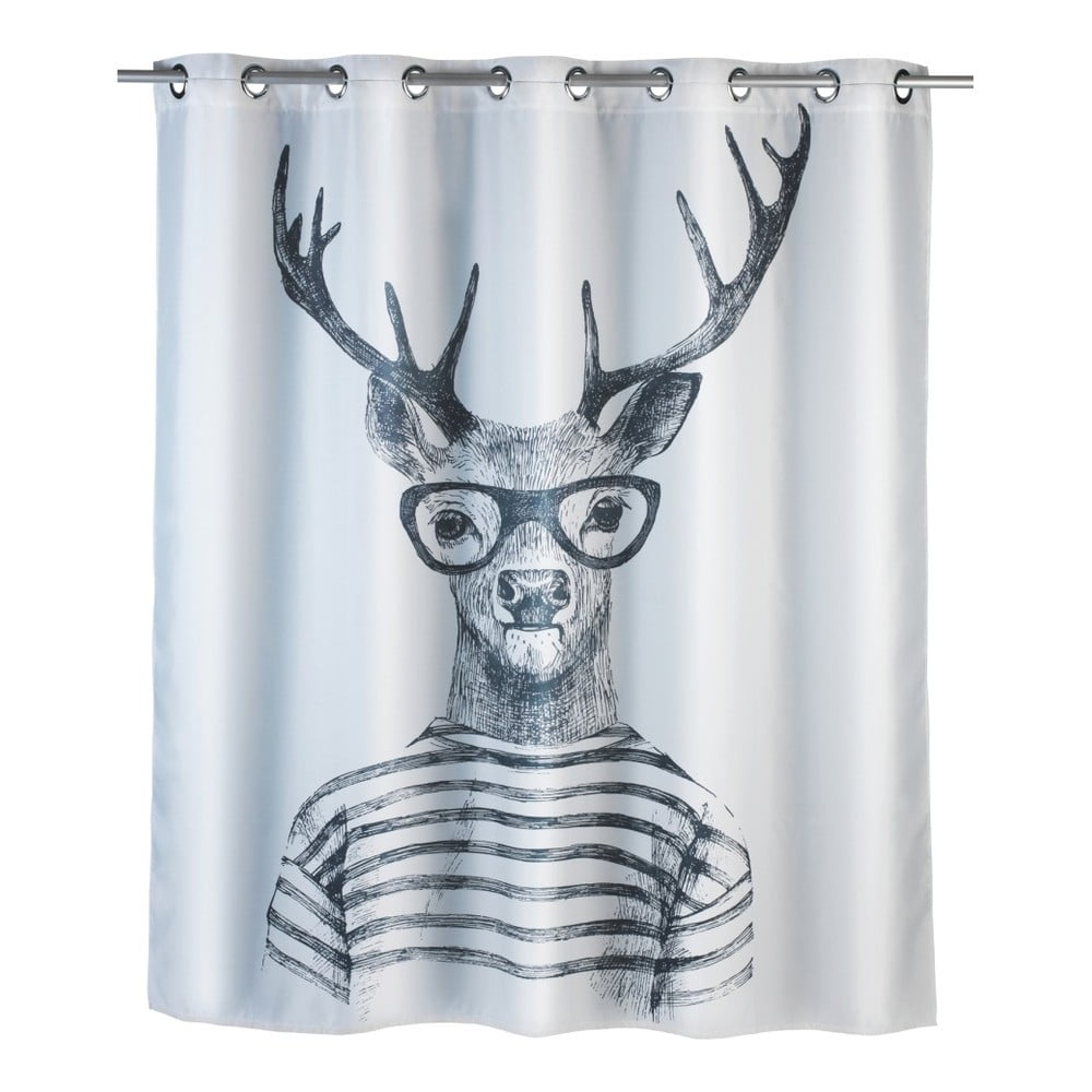 Mr. Deer fehér penészálló zuhanyfüggöny