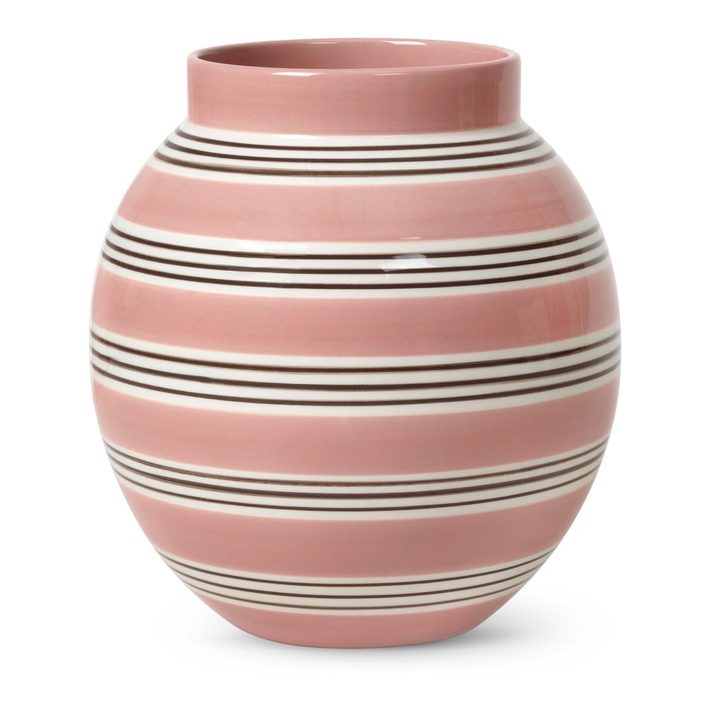 Nuovo rózsaszín-fehér porcelán váza
