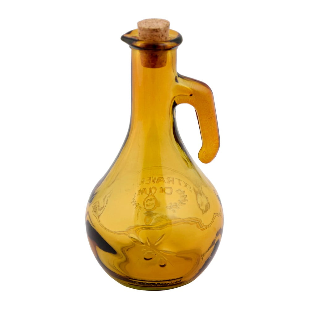 Olive sárga olajtartó újrahasznosított üvegből