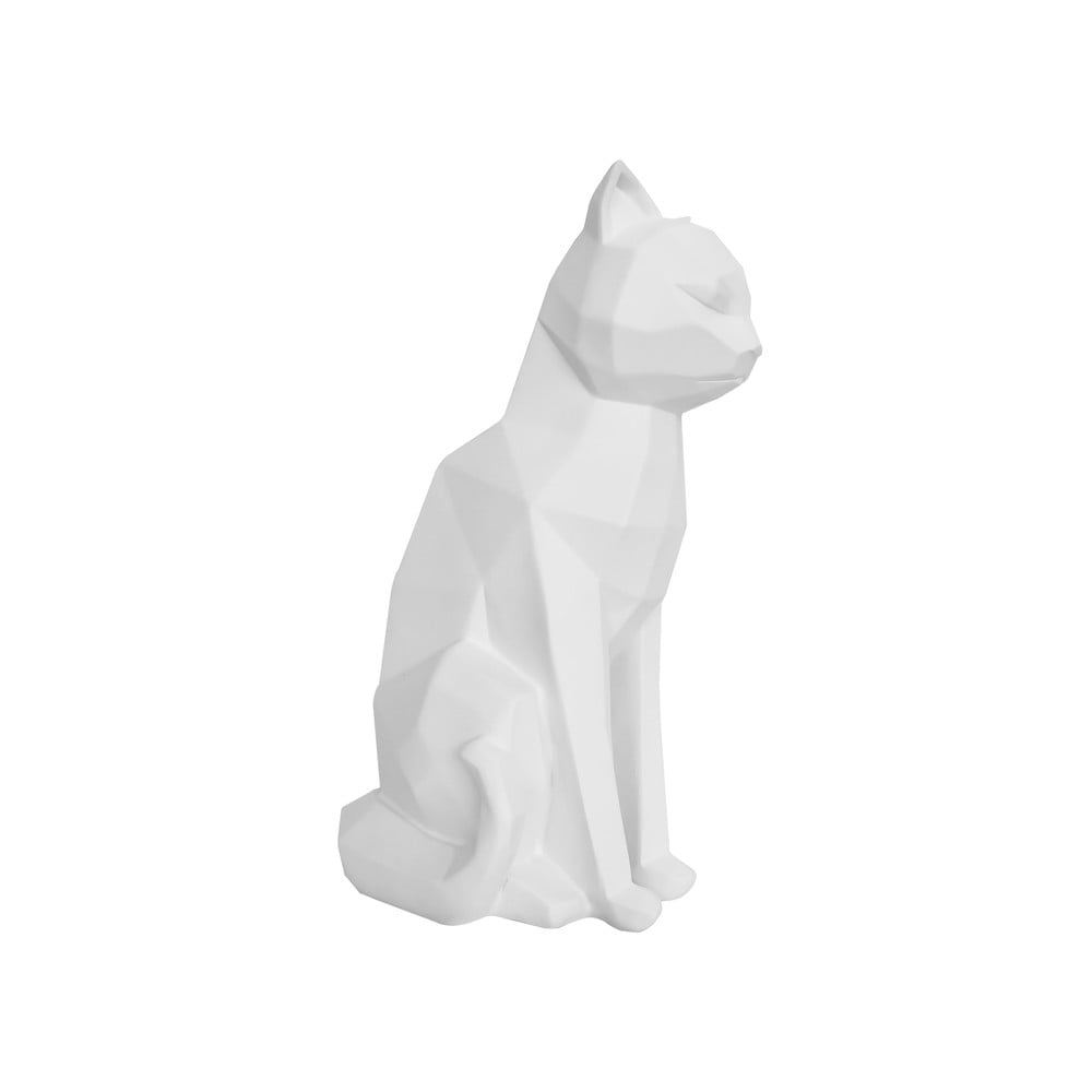 Origami Cat matt fehér szobor