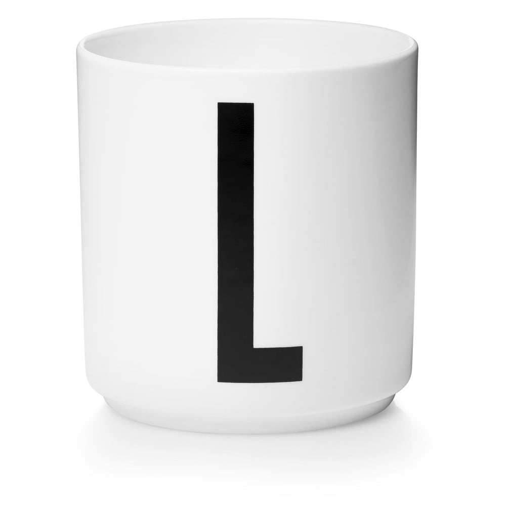 Personal L fehér porcelánbögre - Design Letters