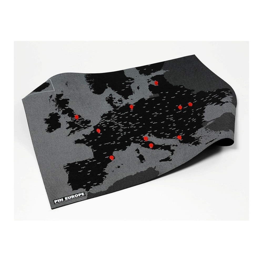 Pin World fekete Európa falitérkép