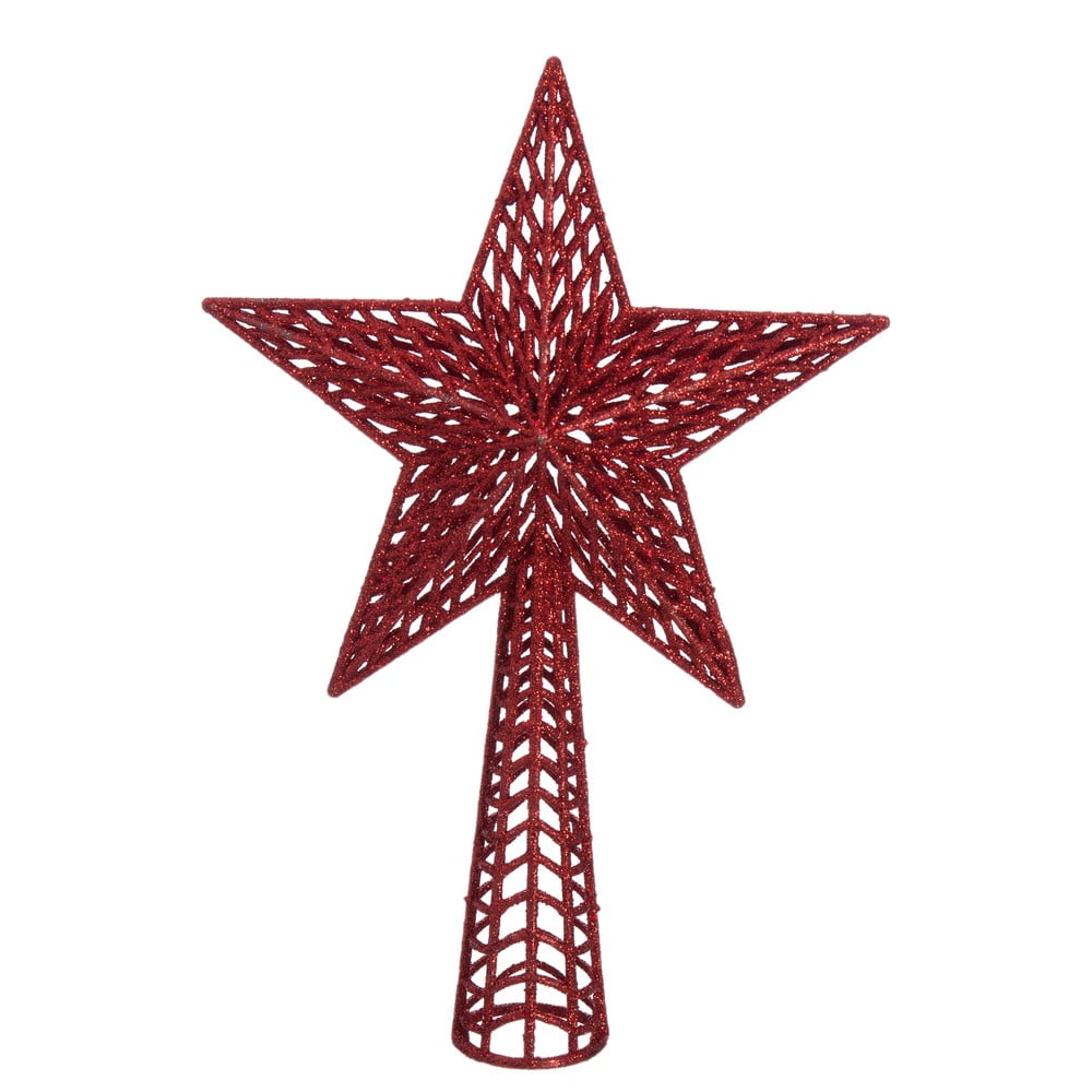 Piros karácsonyfa csúcsdísz ø 18 cm - Unimasa