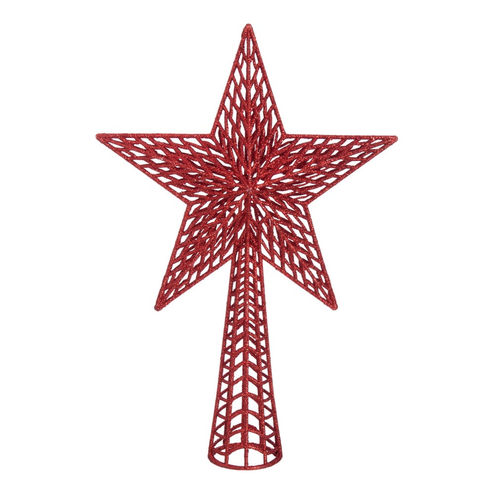 Piros karácsonyfa csúcsdísz ø 25 cm - Unimasa