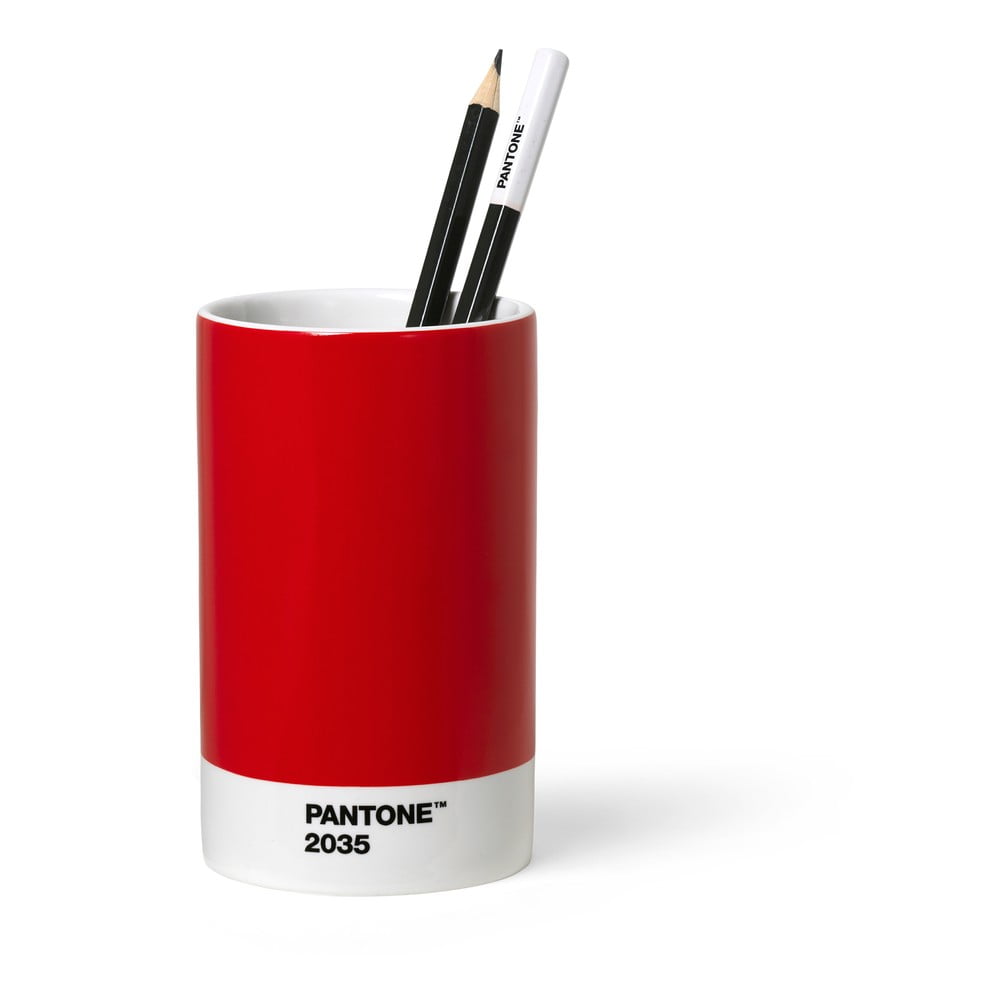Piros kerámia ceruzatartó - Pantone