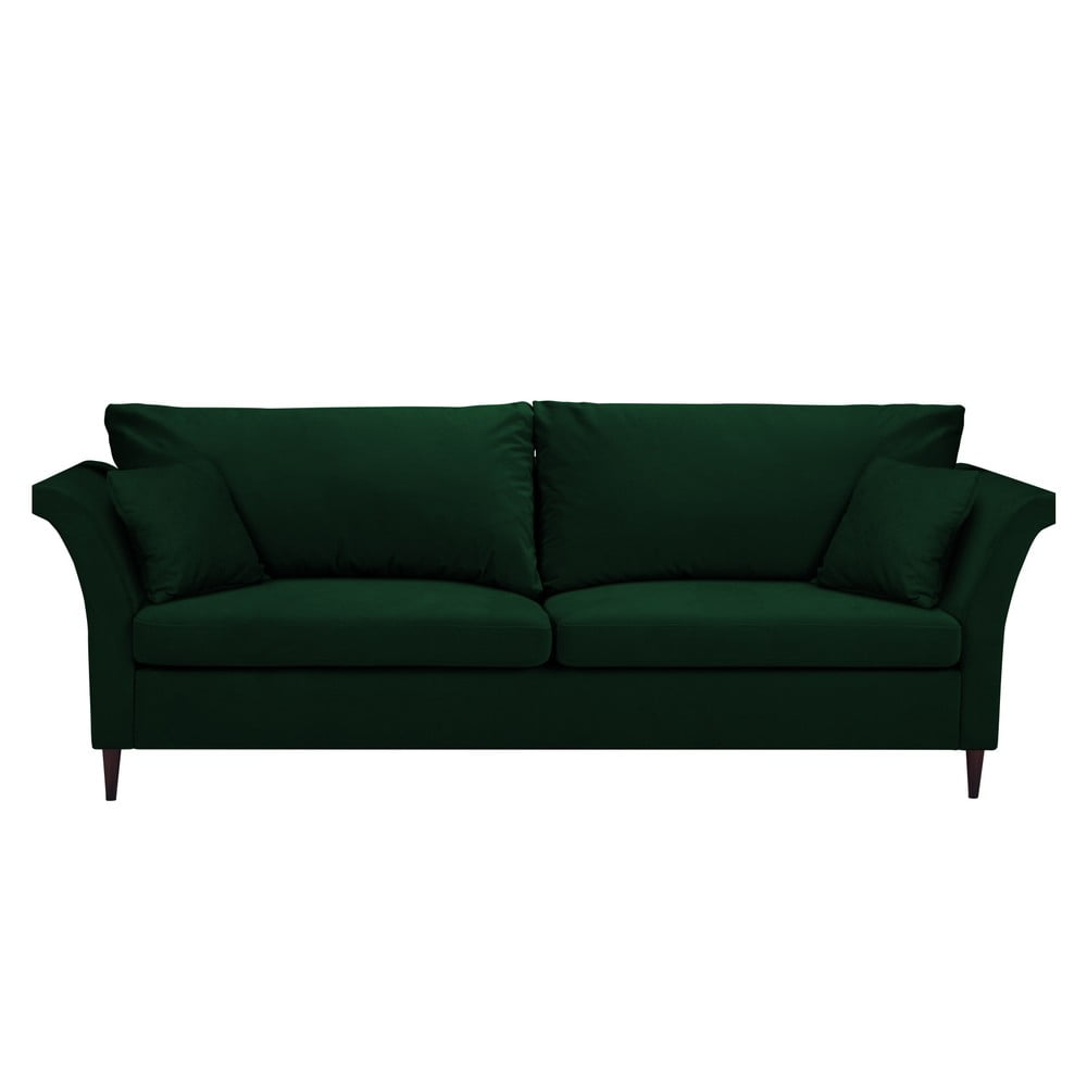 Pivoine zöld kinyitható kanapé ágyneműtartóval - Mazzini Sofas