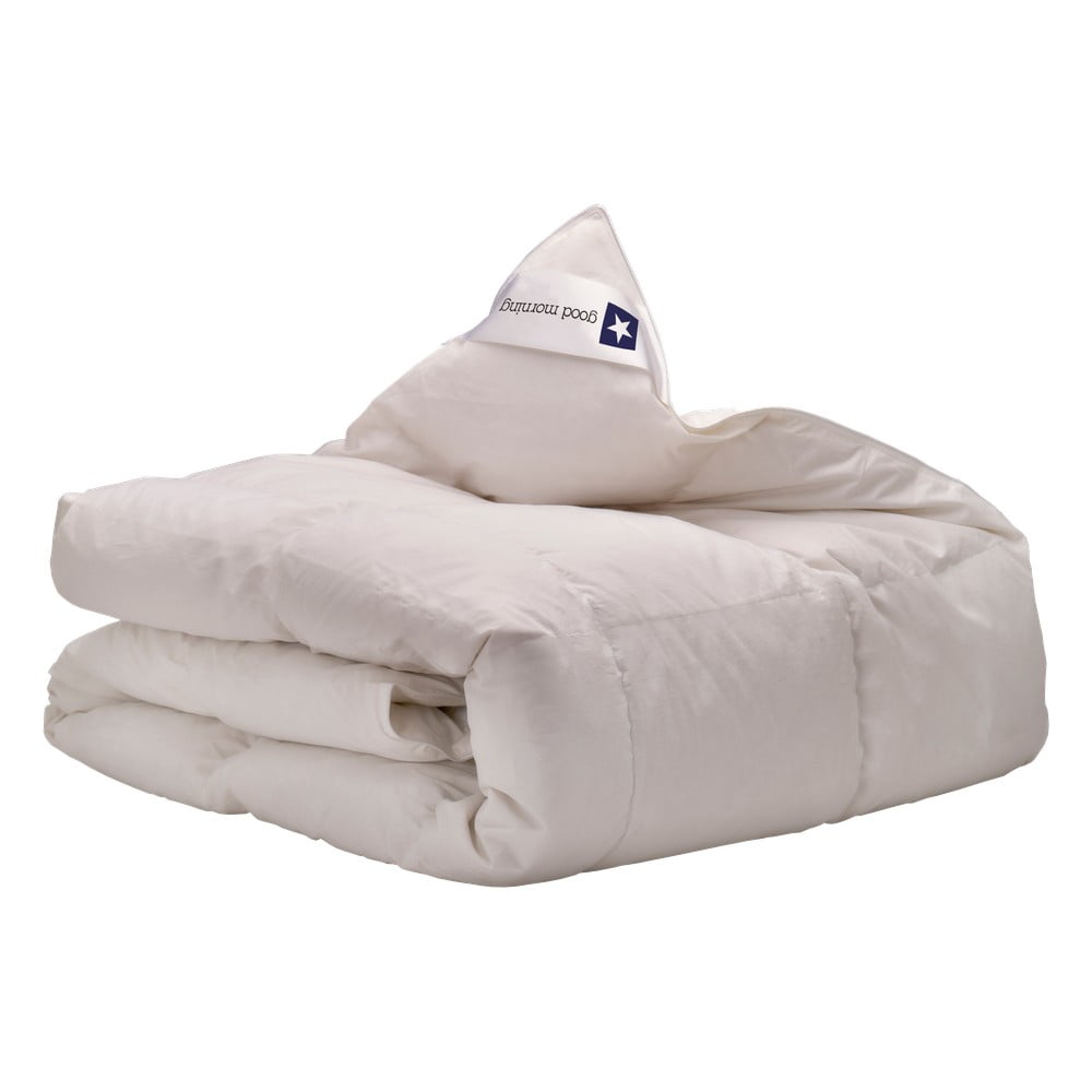 Premium fehér takaró kacsatoll és pehely töltettel