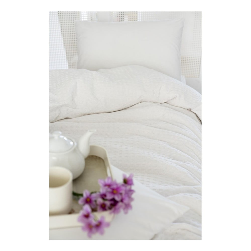 Pure fehér kétszemélyes pamut ágytakaró